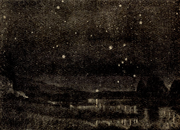 Рис. 1. Созвездие Ориона, как оно видно на небе