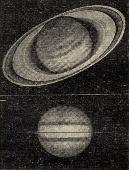 Рис. 60. Сатурн и его кольца