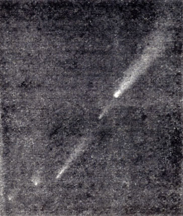 Рис. 82. Комета Брукса (1889 V) с четырьмя спутниками