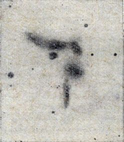 Рис. 188. Тесное 'гнездо' галактик, из которого 'птенцы', по-видимому, разлетаются. Пока они погружены в общий светящийся 'туман'